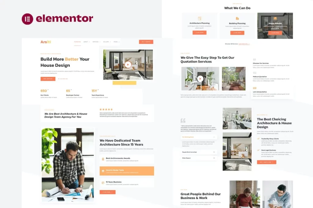 Arsiti – Architecture &amp; House Design Agency Elementor Template Kit