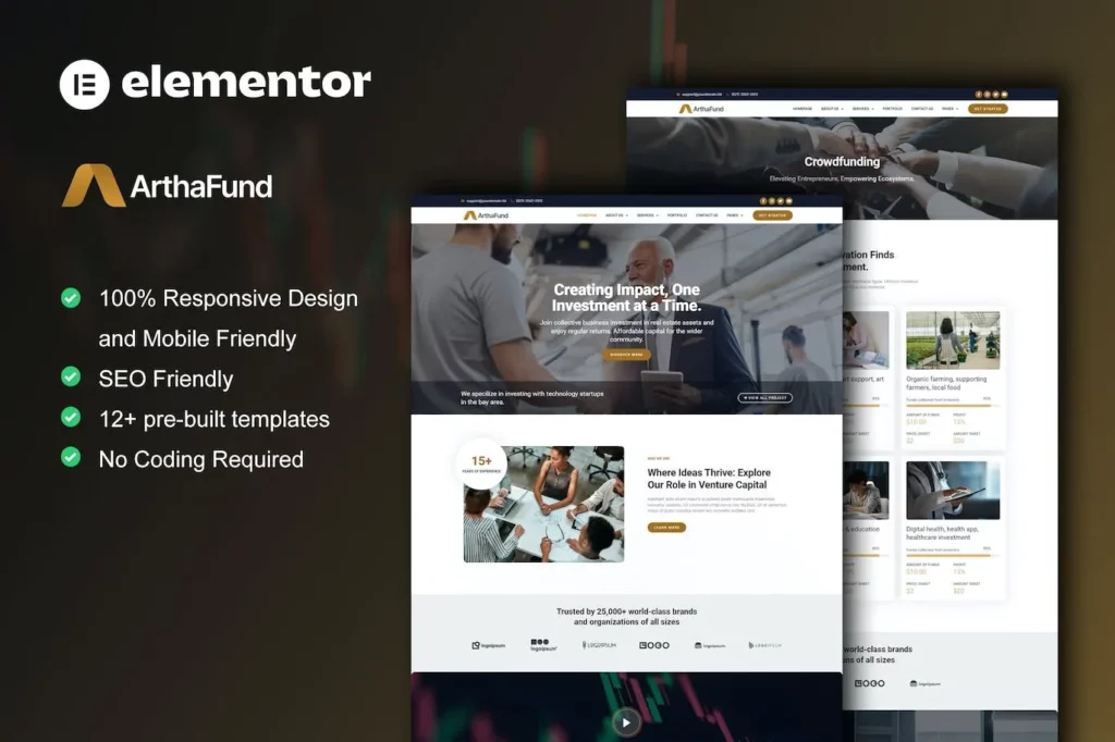 ArthaFund – Finance &amp; Investment Elementor Template Kit