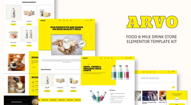 Arvo Food And Milk Drink Store Elementor Template Kit 71 1652982927 1