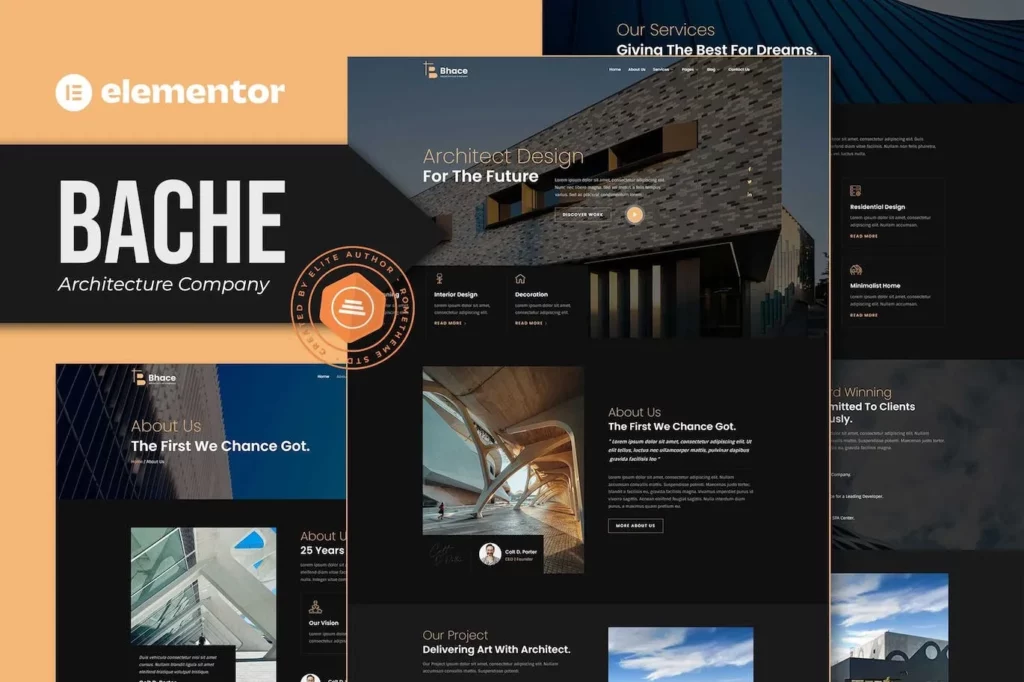 Bache – Architecture Company Elementor Template Kit