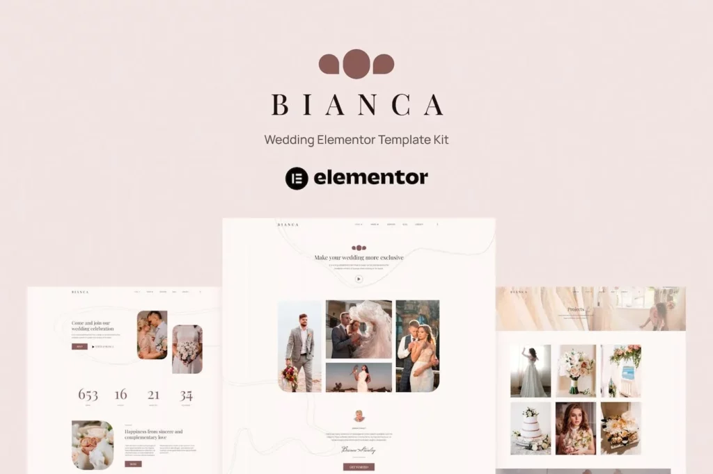 Bianca – Wedding Elementor Template Kit