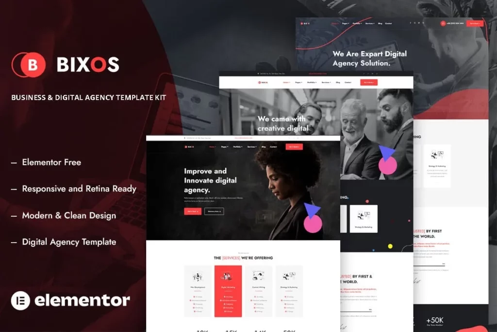 Bixos – Business &amp; Digital Agency Template Kit