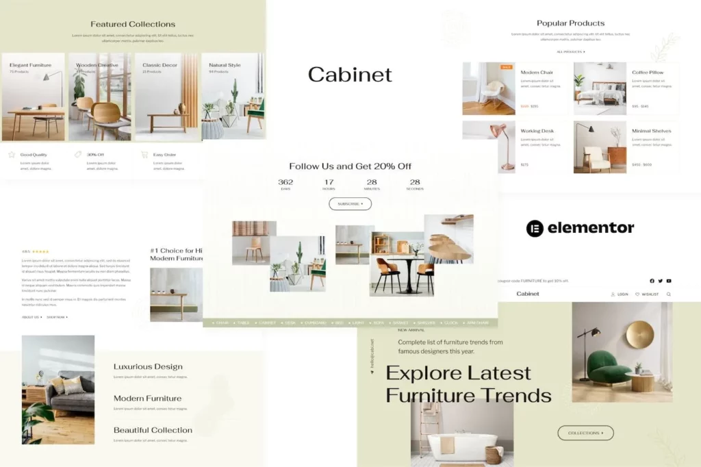 Cabinet – Furniture Store Elementor Template Kit