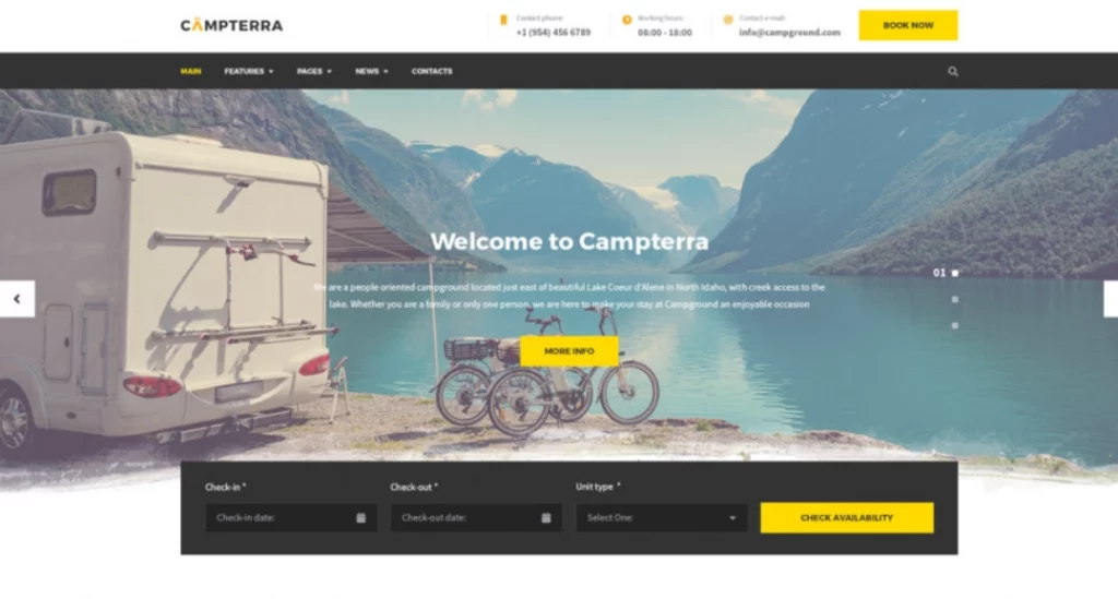 Campterra – Camping WordPress Theme for Outdoor Adventure Site 1.5.4