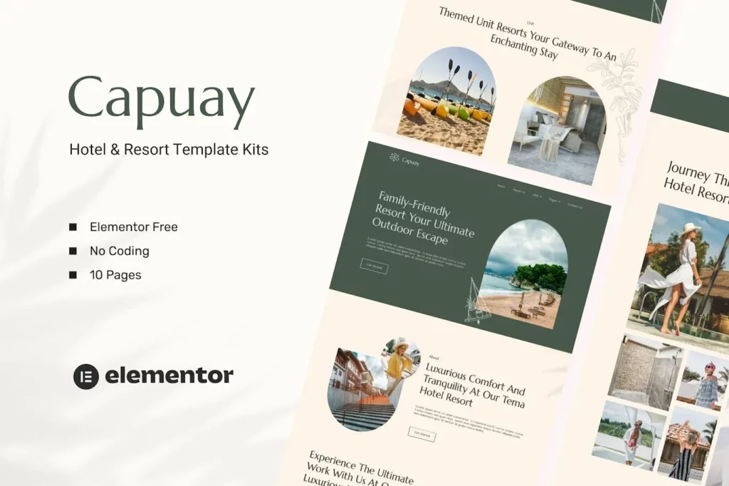 Capuay – Hotel &amp; Resort Elementor Template Kit