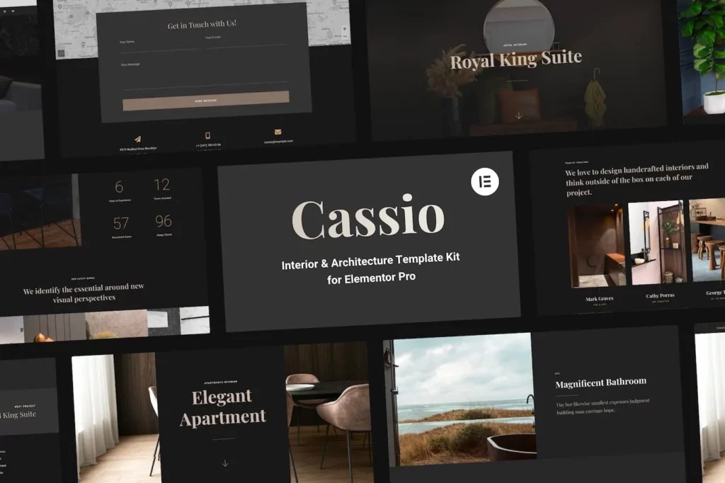 Cassio – Interior &amp; Architecture Elementor Pro Template Kit
