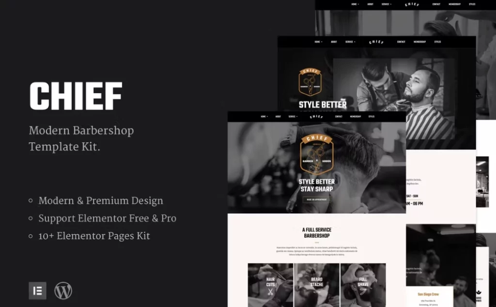 Chief – Modern Barbershop Template Kit