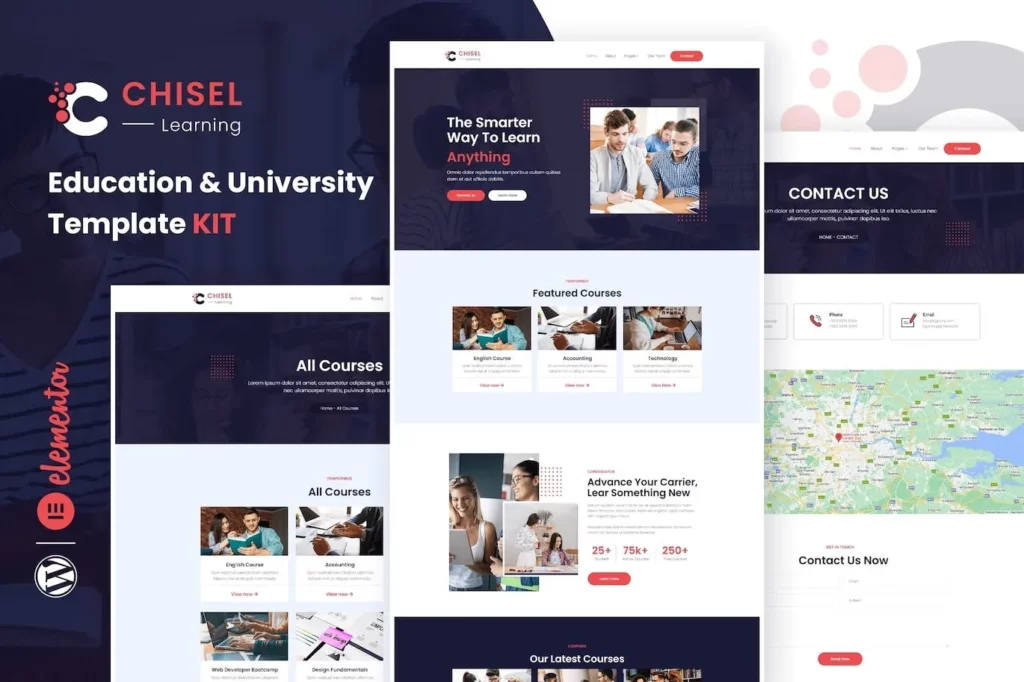 Chisel – Education &amp; University Elementor Template Kit