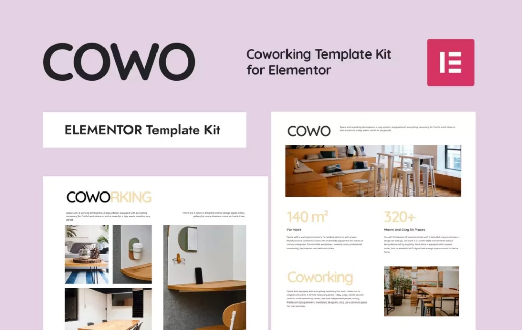 COWO – Coworking Elementor Template Kit