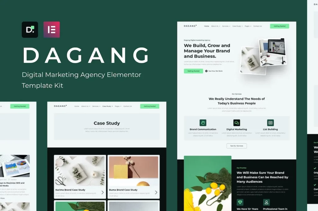 Dagang – Digital Marketing Agency Elementor Template Kit