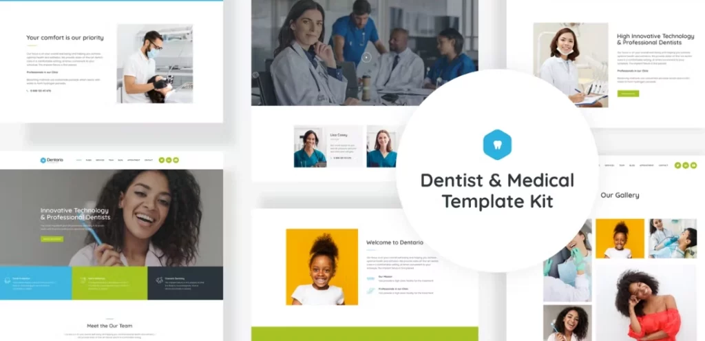 Dentario – Dentist &amp; Medical Elementor Template Kit