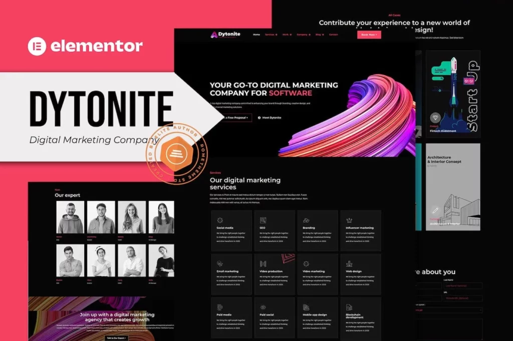 Dytonite – Digital Marketing Company Elementor Pro Template Kit