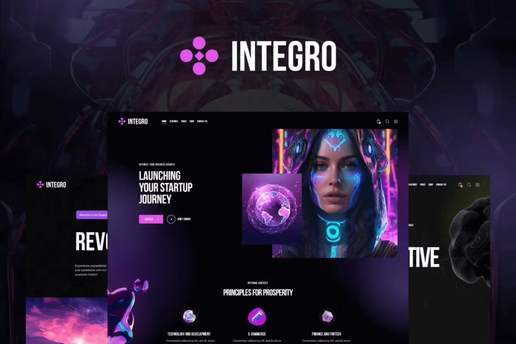 Integro – modern, colorful & responsive Web Studio and Creative Agency WordPress theme 1.0.0