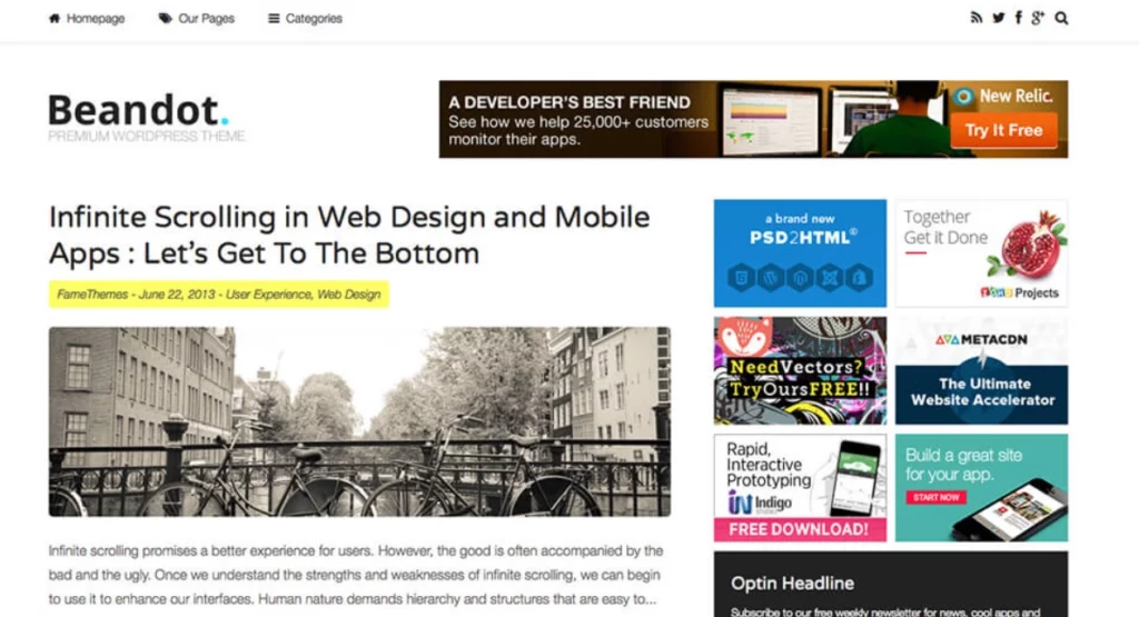 FameThemes Beandot WordPress Theme 1.1.1