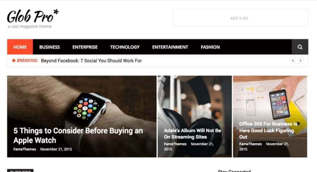 FameThemes Glob Pro WordPress Theme 0.1.3