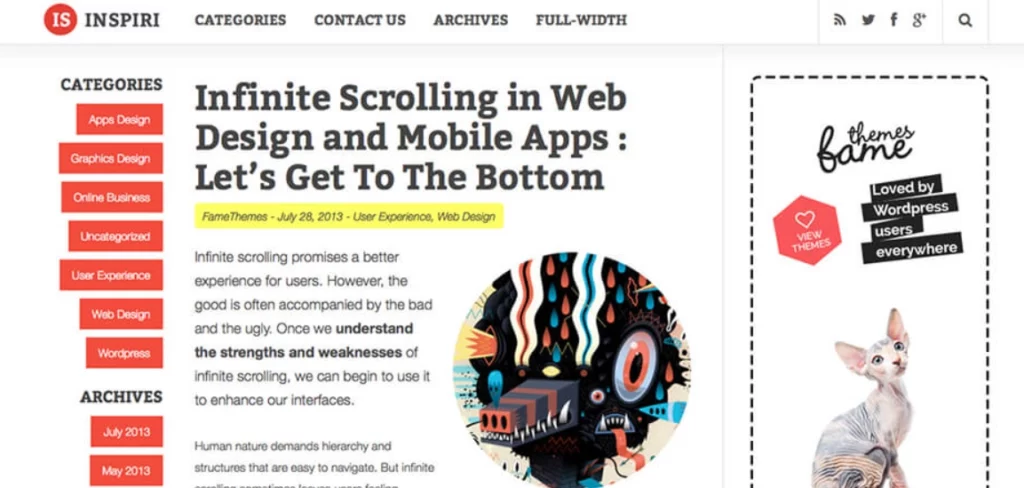 FameThemes Inspirin WordPress Theme 1.2.0