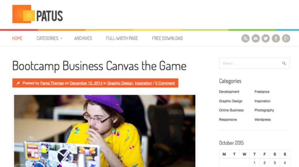 FameThemes Patus WordPress Theme 1.0.6