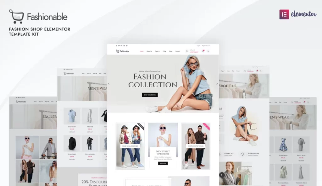 Fashionable – Fashion Shop Elementor Template Kit