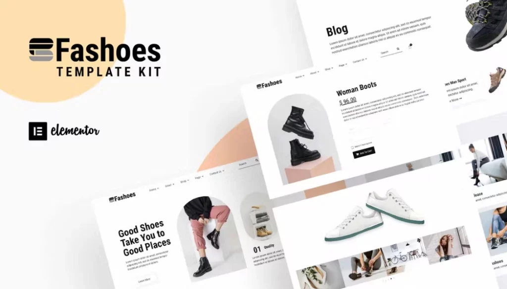 Fashoes – Minimal Fashion Store Elementor Template Kit