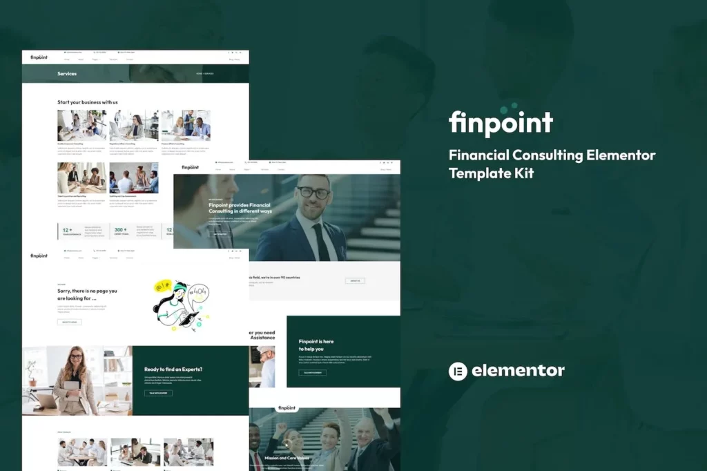 Finpoint – Financial Consulting Elementor Template Kit