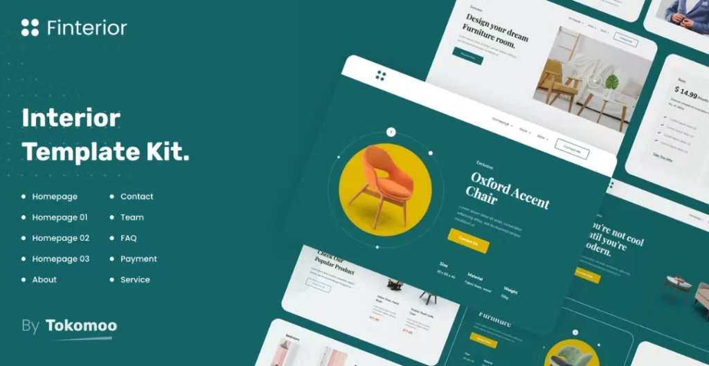 Finterior | Interior Design &amp; Architecture Elementor Template Kit