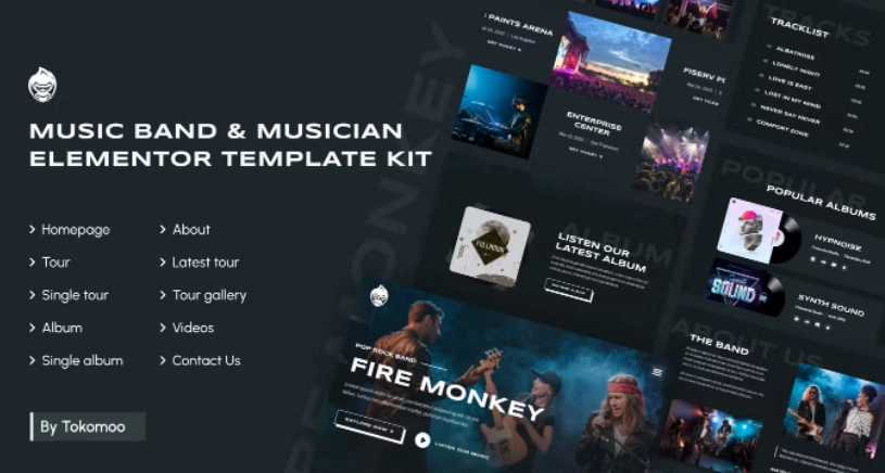 Fire Monkey Music Band And Musician Elementor Template Kit 27 1653153723 1