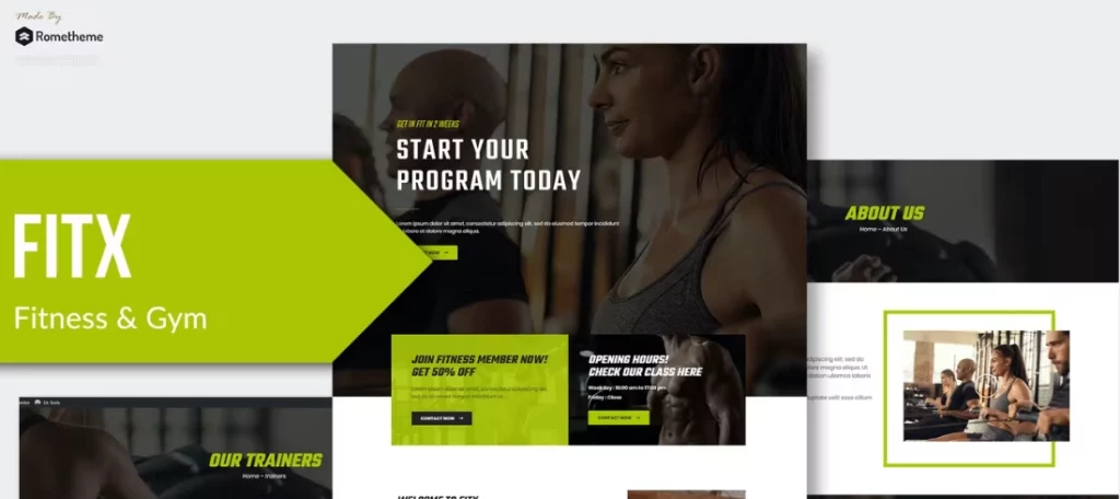 Fitx – Fitness &amp; Gym Elementor Template Kit
