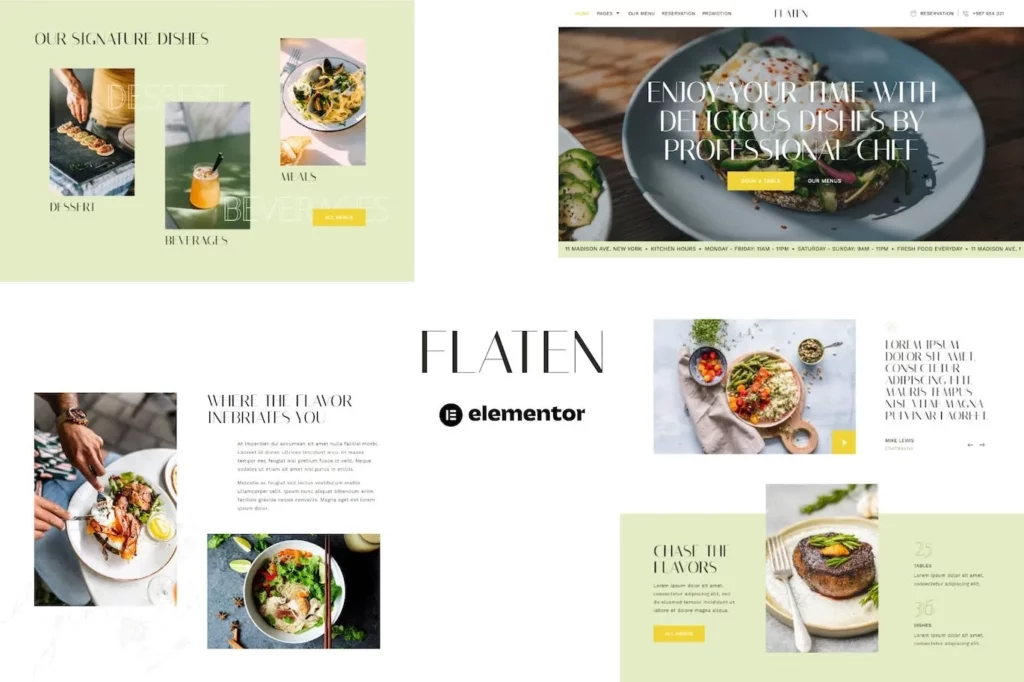 Flaten – Restaurant &amp; Catering Services Elementor Template Kit