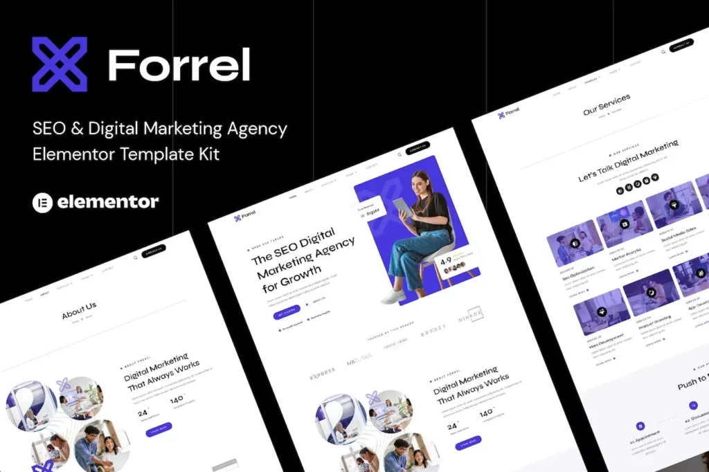 Forrel – SEO &amp; Digital Marketing Agency Elementor Template Kit