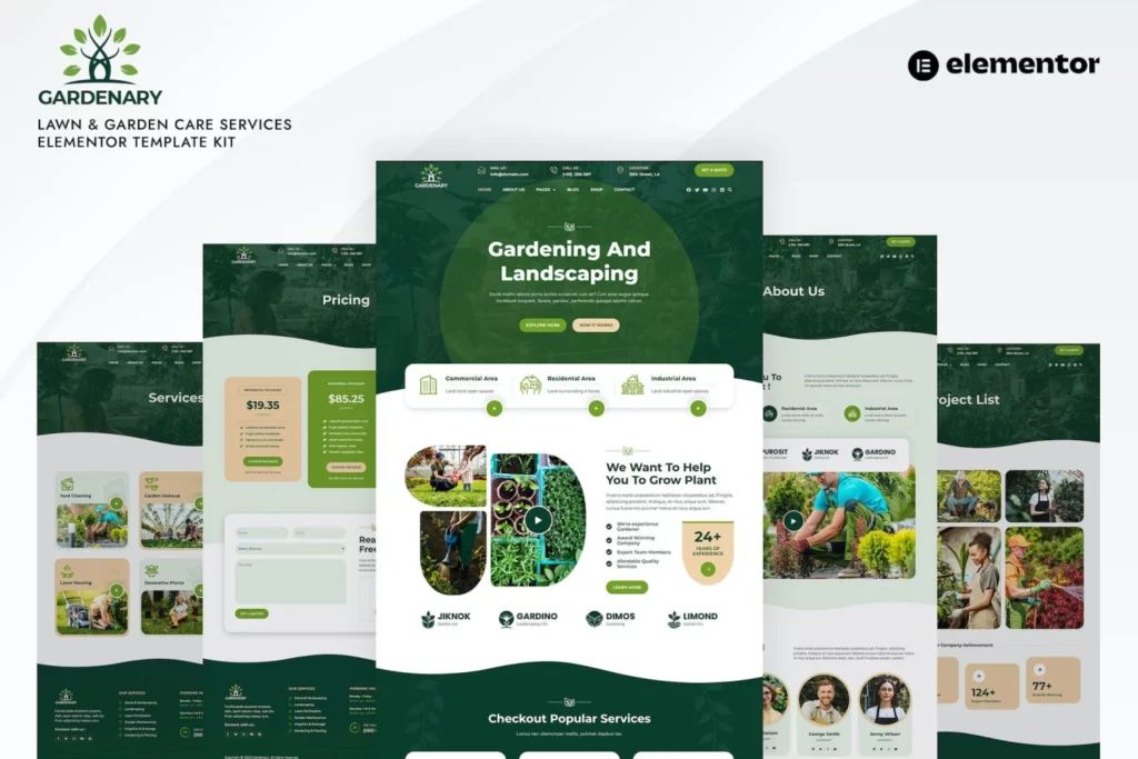 Gardenary – Lawn Garden Care Services Elementor Template Kit