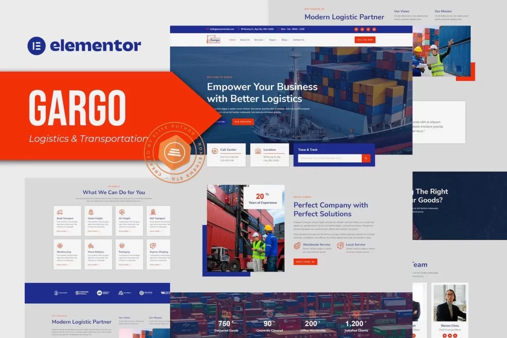 Gargo – Logistics &amp; Transportation Elementor Template Kit