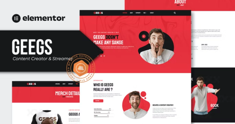 Geegs Content Creator And Streamer Elementor Template Kit 20 1652533038 1