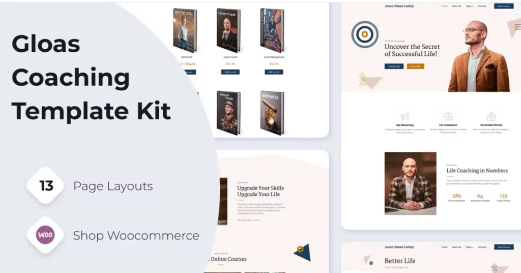Gloas — Life Coach Online Courses Elementor Template Kit