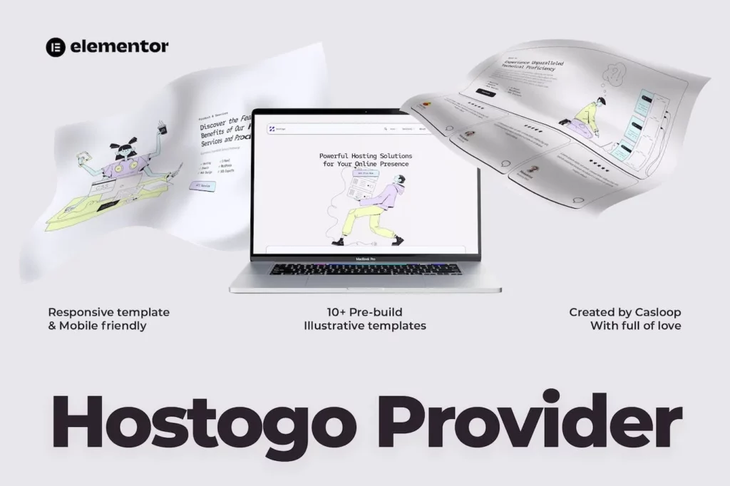 Hostogo – Hosting Provider Elementor Template Kit