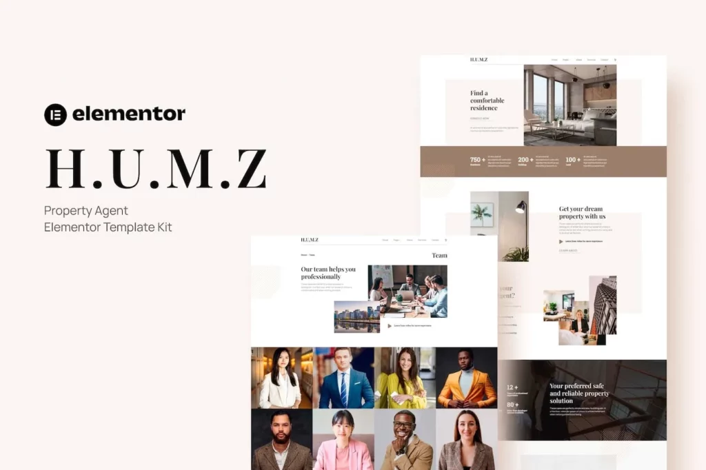 Humz – Property Agent Elementor Template Kit
