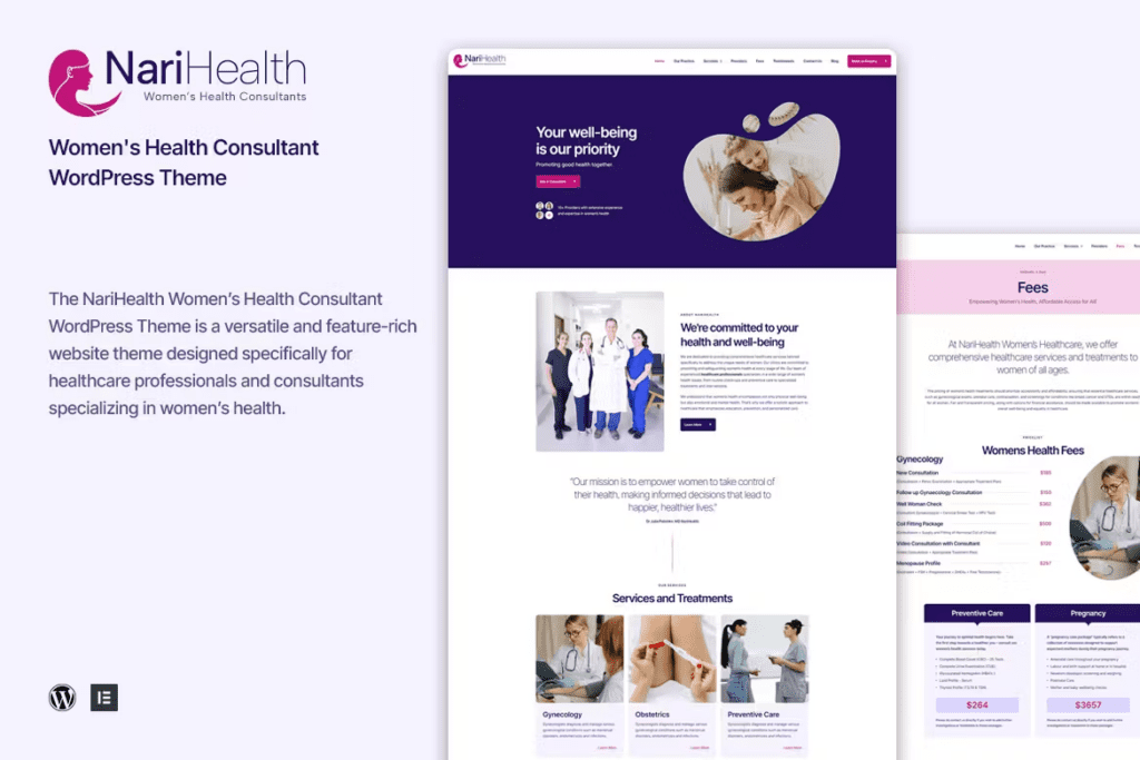 NariHealth – Women’s Health Consultant WordPress 1.0.4