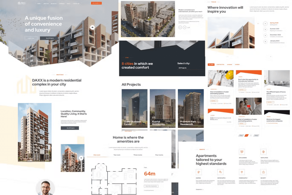 DAXX – Apartment Complex WordPress Theme 1.0