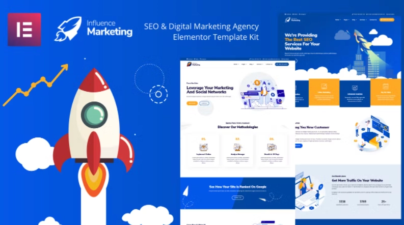 Influence Marketing Seo And Digital Agency Elementor Template Kit 20 1653657161 1