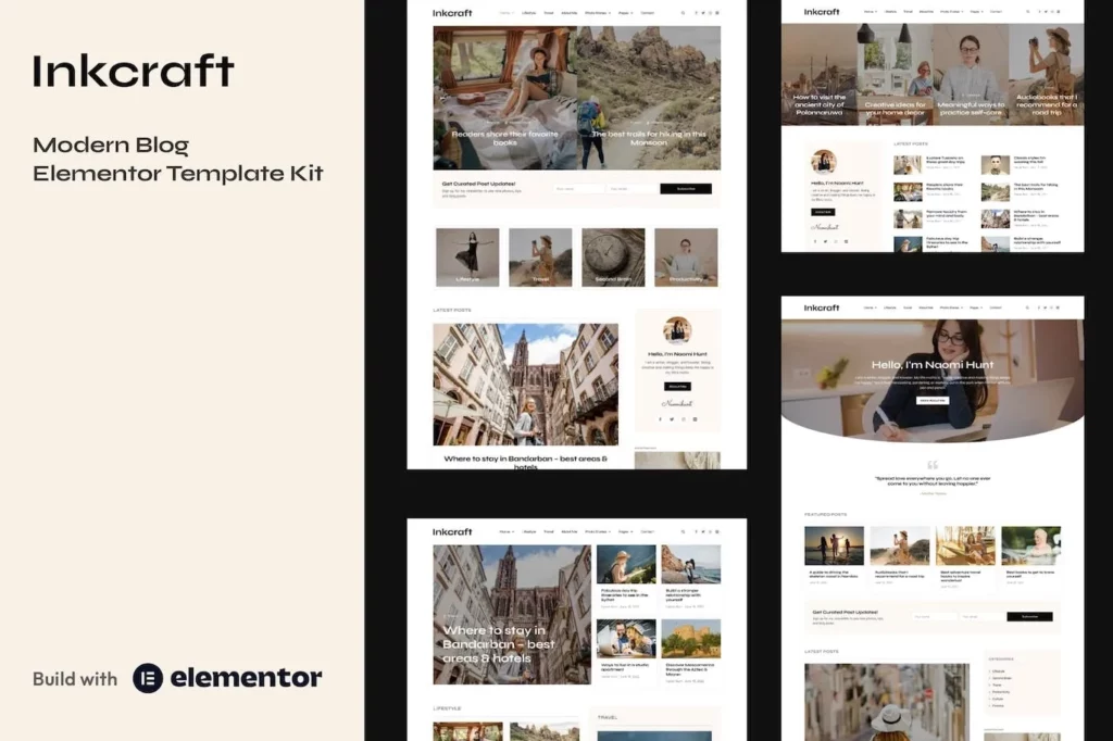 Inkcraft – Modern Blog &amp; Magazine Elementor Pro Template Kit