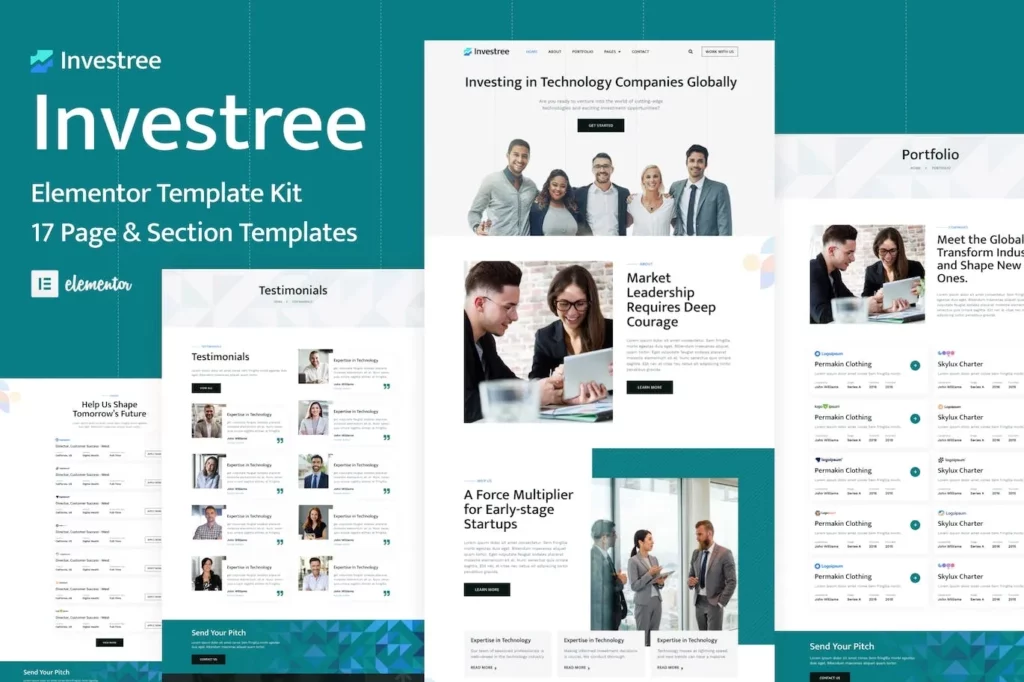 Investree – Venture Capital &amp; Angel Investor Elementor Pro Template Kit