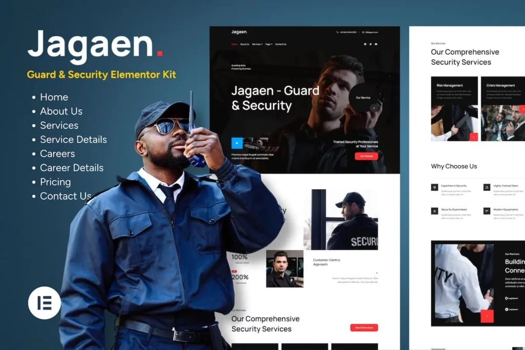 Jagaen – Guard &amp; Security Service Template Kits