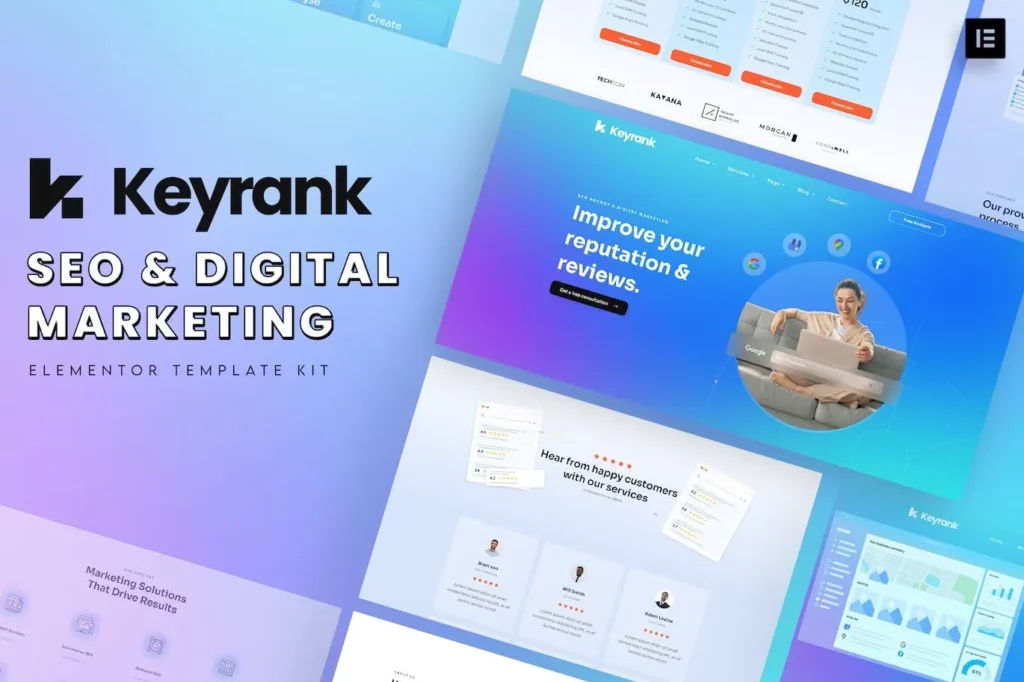 Keyrank – SEO &amp; Digital Marketing Agency Template Kit