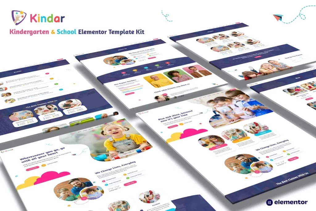 Kindar – Kindergarten &amp; School Elementor Template Kit