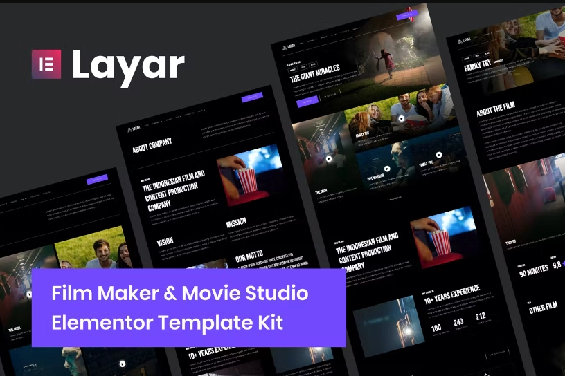 Layar Film Maker And Movie Studio Elementor Template Kit 18 1654374989 1