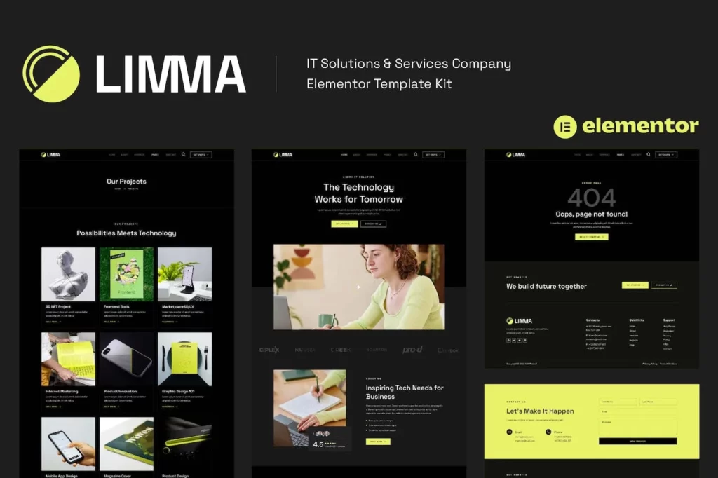 Limma – IT Solutions &amp; Services Company Elementor Template Kit