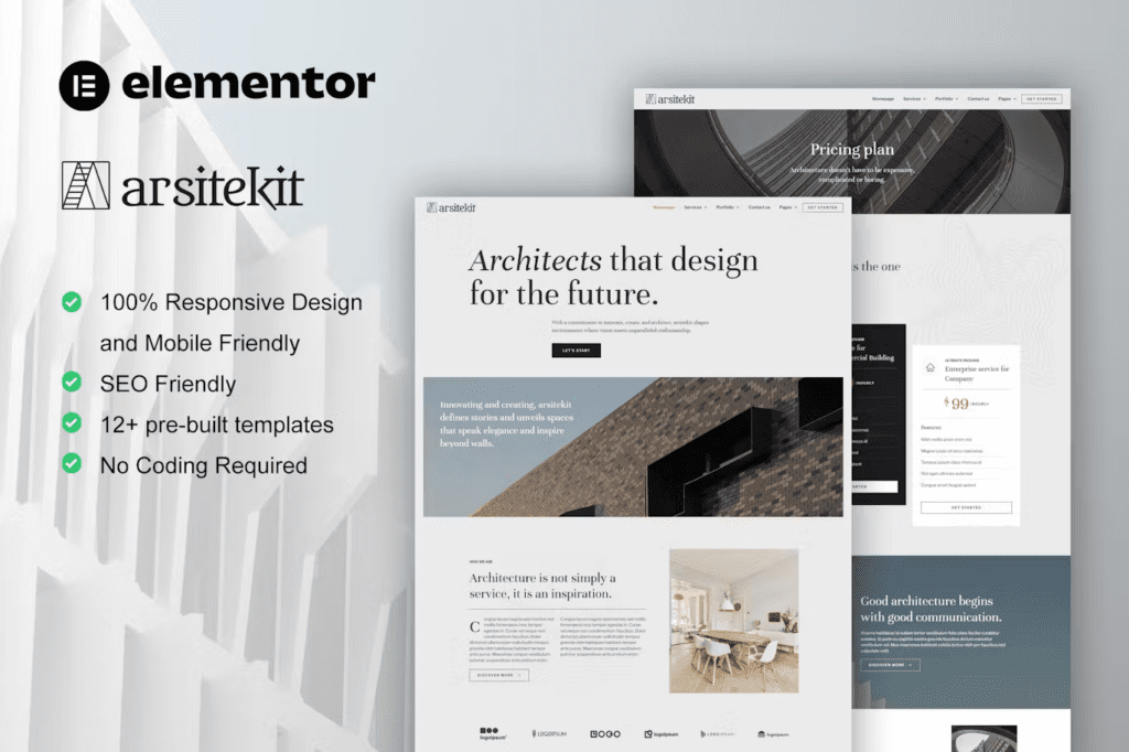 ArsiteKit – Architecture &amp; Construction Elementor Pro Template Kit