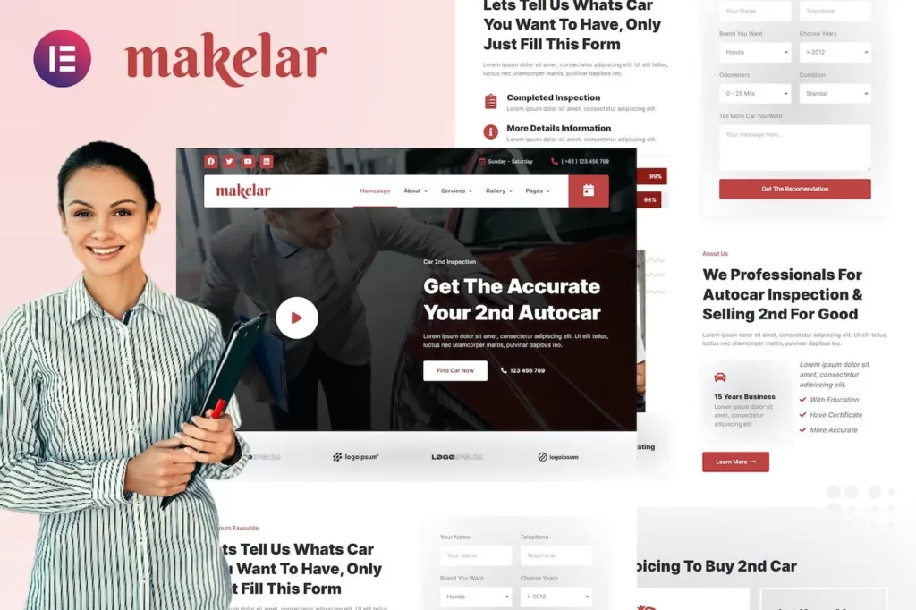 Makelar – Autocar Inspection Services Elementor Template Kit