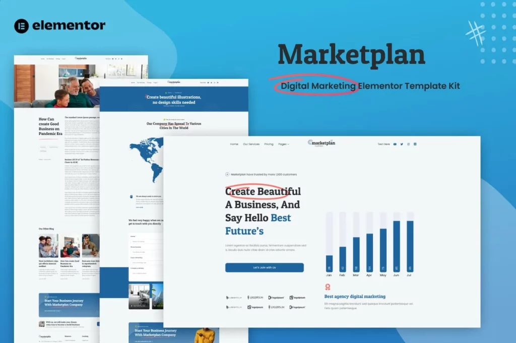 Marketplan – Digital Marketing Elementor Template Kit
