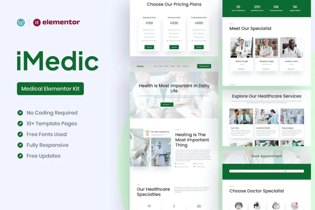 Medicly – Medical Elementor Pro Template Kit