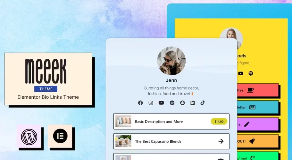 Meeek – Bio Links Builder Theme 1.3